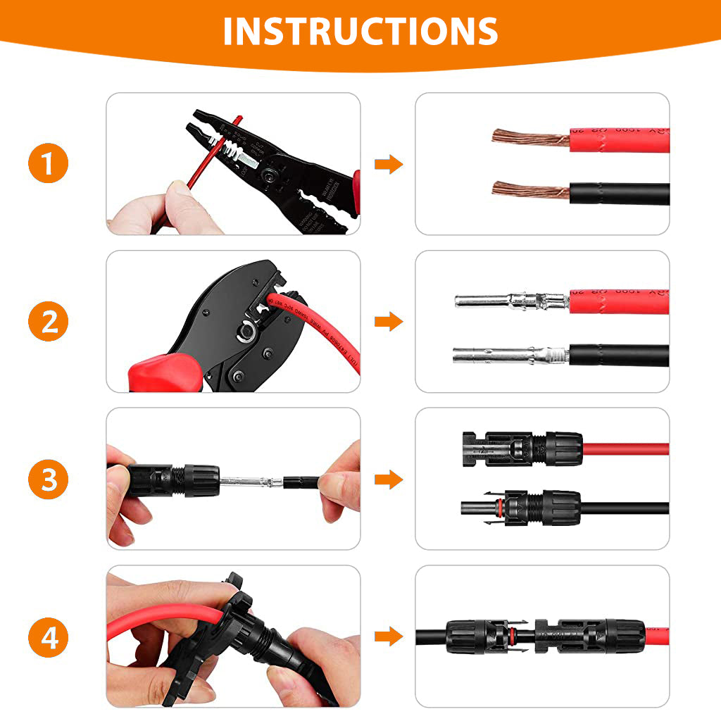 HASTHIP Solar Crimping Tools Set with MC3 MC4 Wrench Spanner and 6pcs Male Female Solar Charger Adapter Outlet Extender for Phone, Tablet, Laptop HASTHIP Solar Crimping Tools Set with MC3 MC4 Wrench Spanner and 6pcs Male Female Solar Charger Adapter Outlet Extender for Phone, Tablet, Laptop